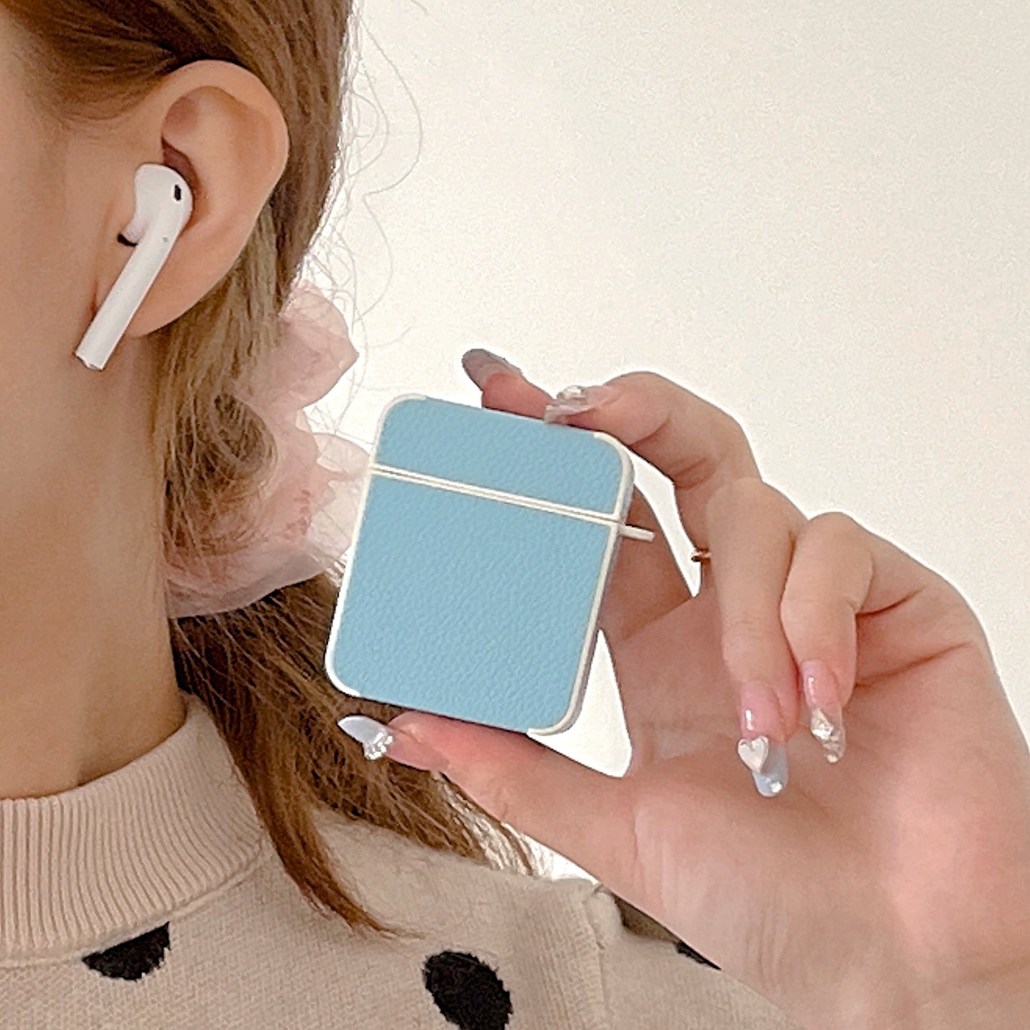 For Apple AirPods with Charging Case (2016) / (2019) / AirPods with Wireless Charging Case (2019) PU Leather TPU Case