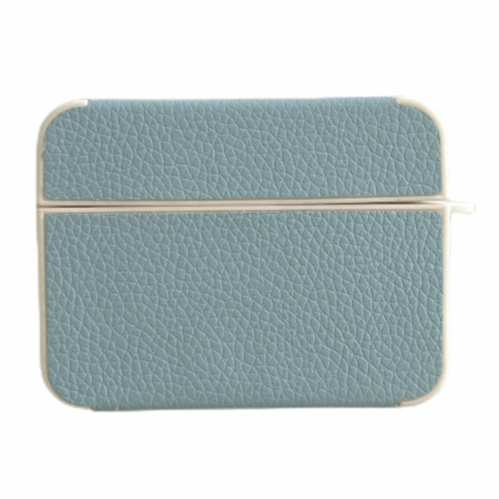 For Apple AirPods Pro Litchi Texture Protective Case PU Leather TPU Earbuds Charging Case Cover