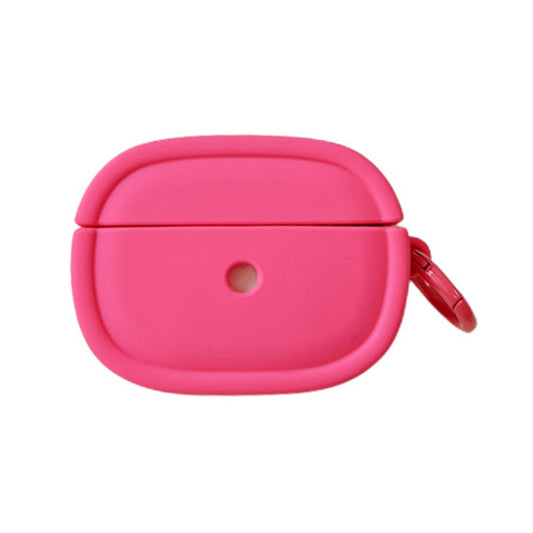 For Apple AirPods Pro / Pro 2 Earphone Protective Cover Candy Color Oval Silicone Case with Hanging Buckle