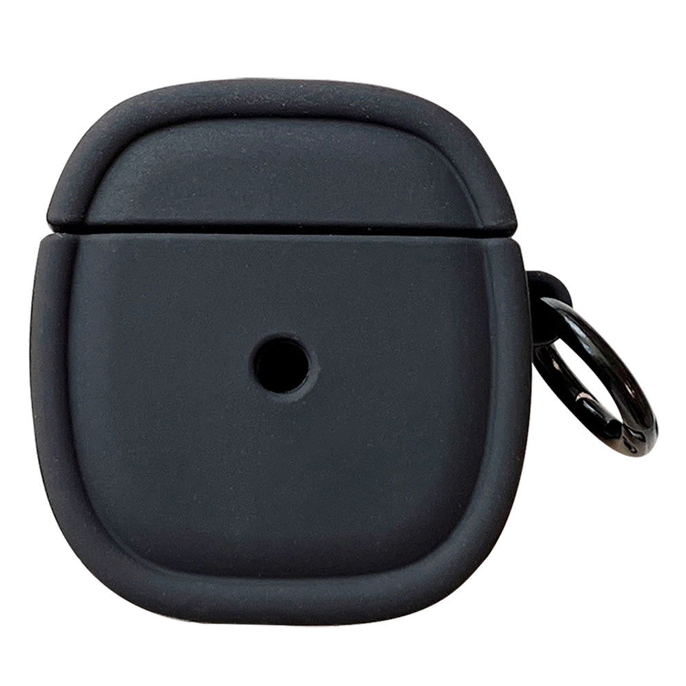 For Apple AirPods 1 / 2 Candy Color Earphone Protective Cover Oval Anti-drop Silicone Case with Hanging Buckle