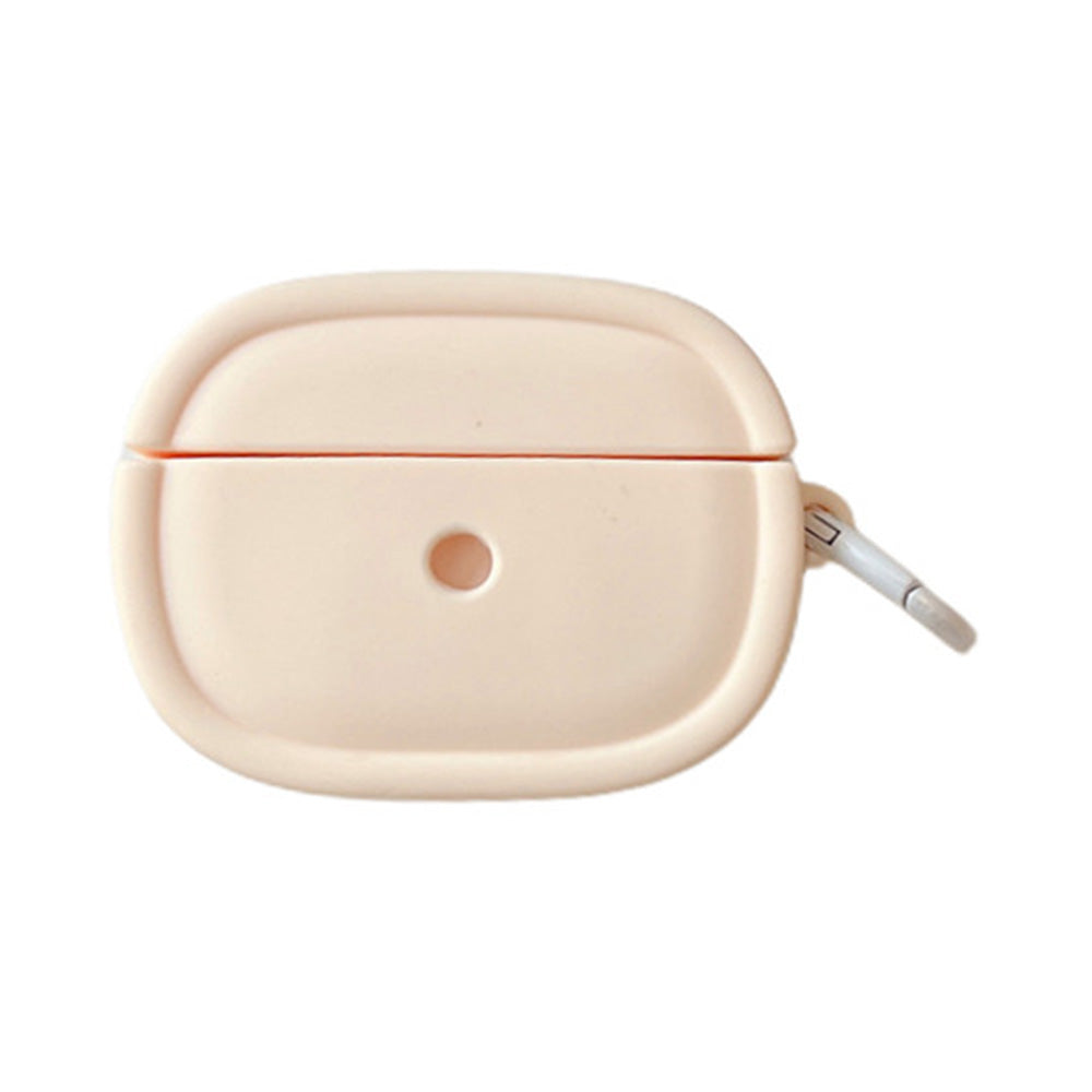 For Apple AirPods 3 Candy Color Oval Silicone Case Earphone Protective Cover with Ring Buckle