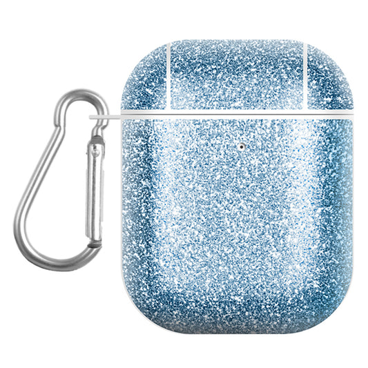 For Apple AirPods with Charging Case (2016) / (2019) / AirPods with Wireless Charging Case (2019) Glitter TPU+PU Case Earbuds Cover
