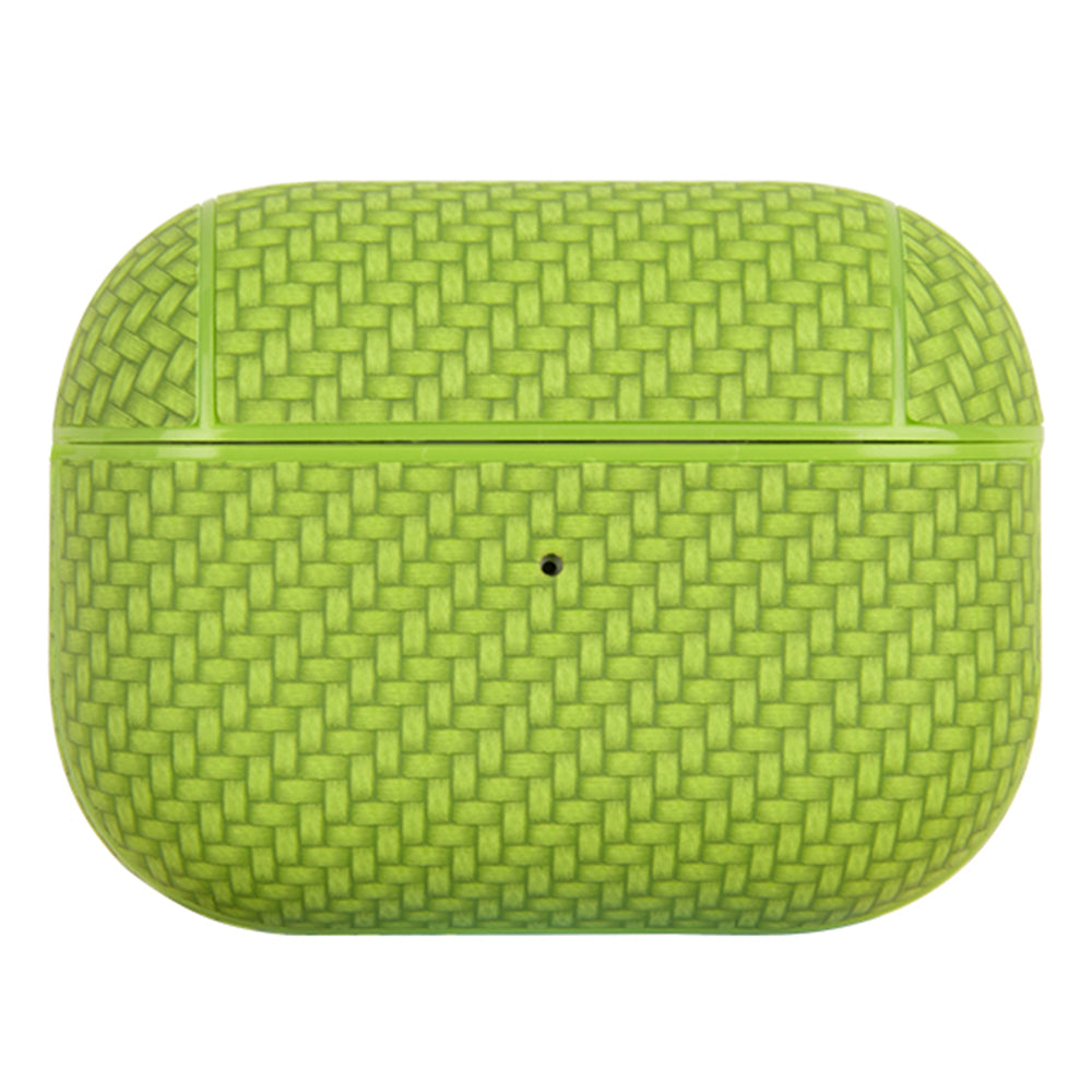 For Apple AirPods Pro (Gen 2) (USB-C) / Pro 2 Earphone Case PU Leather Coated PC Earbud Anti-drop Cover with Carabiner