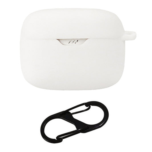 For JBL Tune Beam Silicone Protective Cover Bluetooth Earphone Sleeve with Anti-lost Buckle