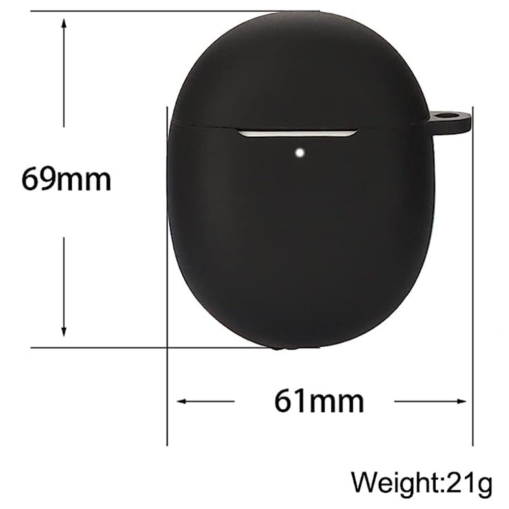 Silicone Earphones Case for Google Pixel Buds Pro Shockproof Portable Soft Cover with Keychain