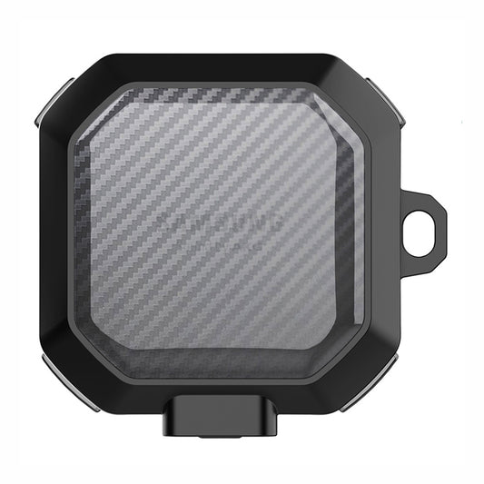 Earphone Case for Samsung Galaxy Buds Live / Buds2 / Buds Pro / Buds2 Pro , Carbon Fiber PC+TPU Earbud Cover with Lock