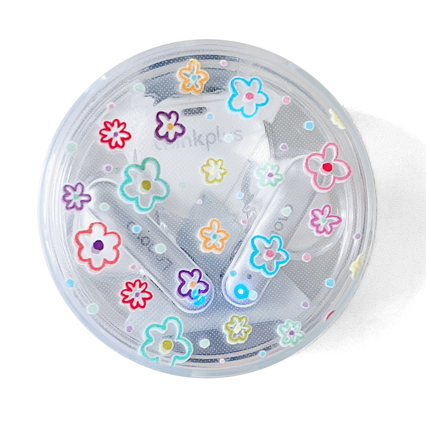 TWS Earphone Protective Case for Lenovo LP10 , Transparent Pattern Printing TPU Earbud Cover