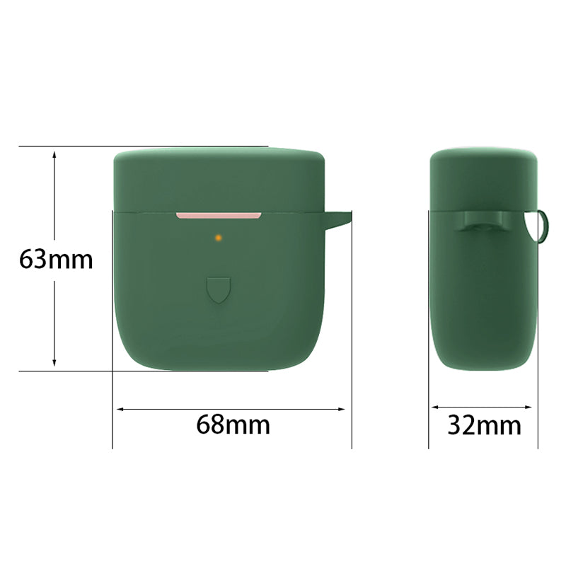 For SoundPEATS TrueCapsule2 Bluetooth Earphone Anti-drop Case Silicone Cover with Anti-lost Buckle