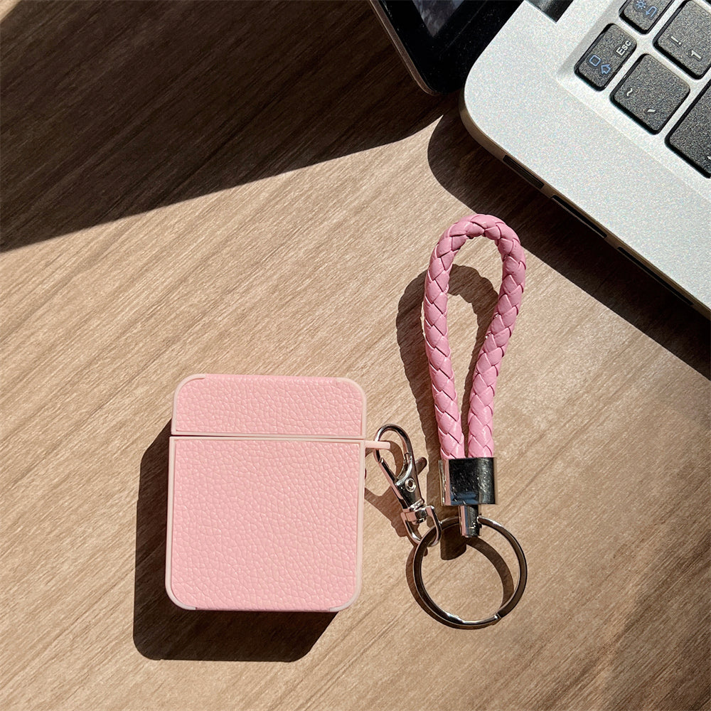 Earphone Case for Apple AirPods with Charging Case (2016) / (2019) / AirPods with Wireless Charging Case (2019) Leather+TPU Litchi Texture Cover