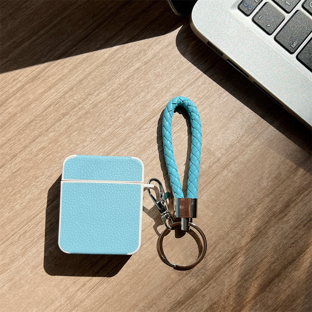 Earphone Case for Apple AirPods with Charging Case (2016) / (2019) / AirPods with Wireless Charging Case (2019) Leather+TPU Litchi Texture Cover