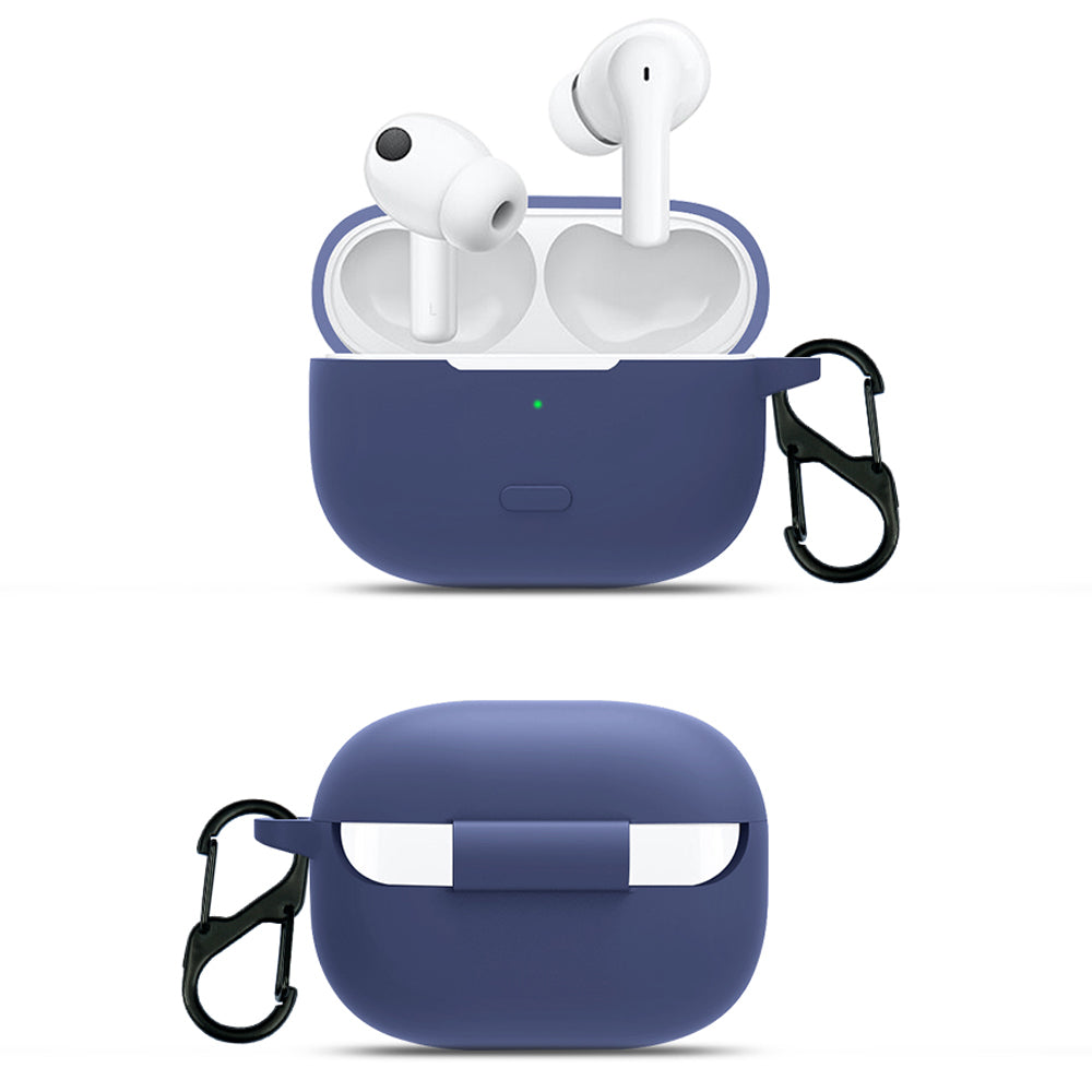 For vivo TWS 2 / 2e Bluetooth Earphone Silicone Protective Cover with Anti-lost Buckle