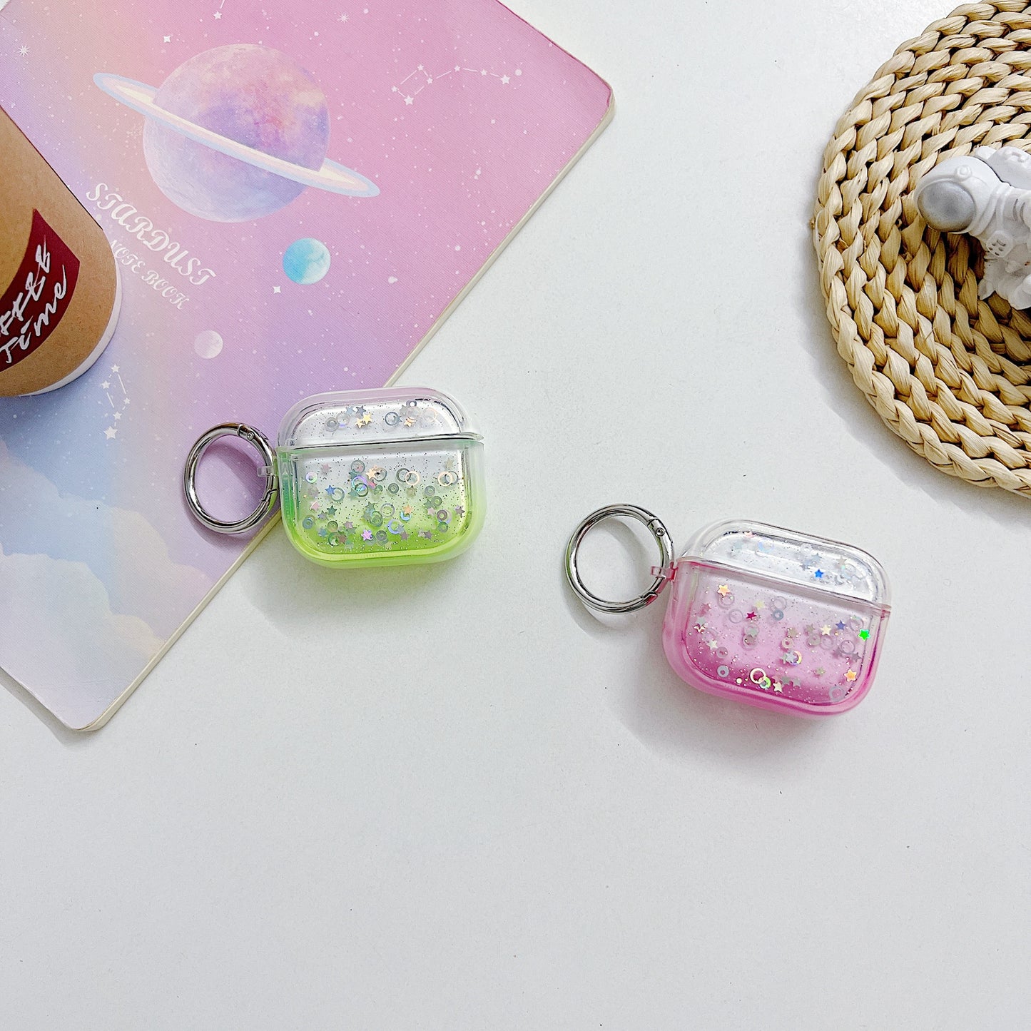 For Apple AirPods 3 Bluetooth Earphone PC Protective Cover Cute Glitter Anti-drop Case