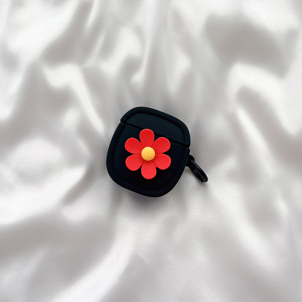 Silicone Case for Apple AirPods with Charging Case (2016) / (2019) / AirPods with Wireless Charging Case (2019) Flower Pattern Cover with Buckle