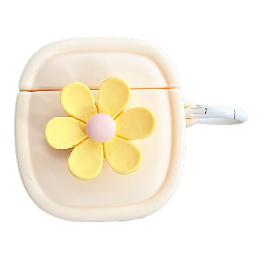 Silicone Case for Apple AirPods with Charging Case (2016) / (2019) / AirPods with Wireless Charging Case (2019) Flower Pattern Cover with Buckle