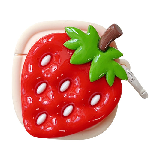 Creative Fruit Earphone Case for Apple AirPods with Charging Case (2016) / (2019) / AirPods with Wireless Charging Case (2019) Silicone Cover with Buckle