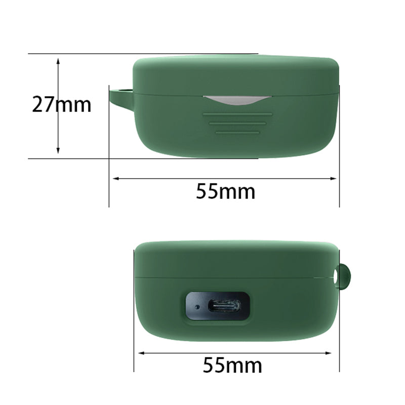 For SoundPEATS TrueAir2 Anti-drop Case Bluetooth Earphone Silicone Cover with Anti-lost Buckle
