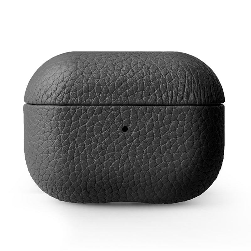 MELKCO For Apple AirPods Pro 2 Earbuds Case Genuine Cow Leather Coated PC Protective Sleeve Cover