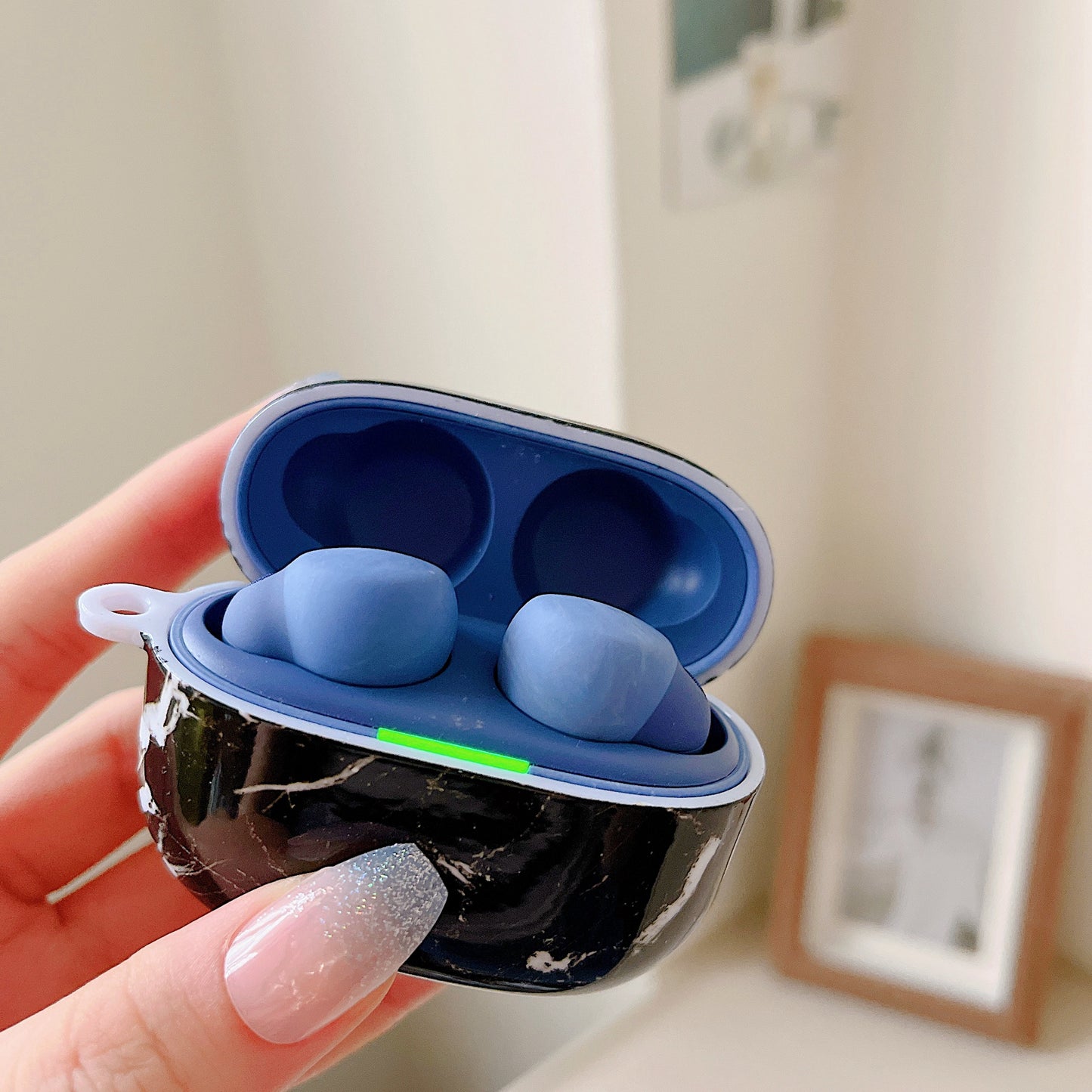 For Sony LinkBuds S Marble Pattern Bluetooth Earphone Anti-drop PC Case Protective Cover