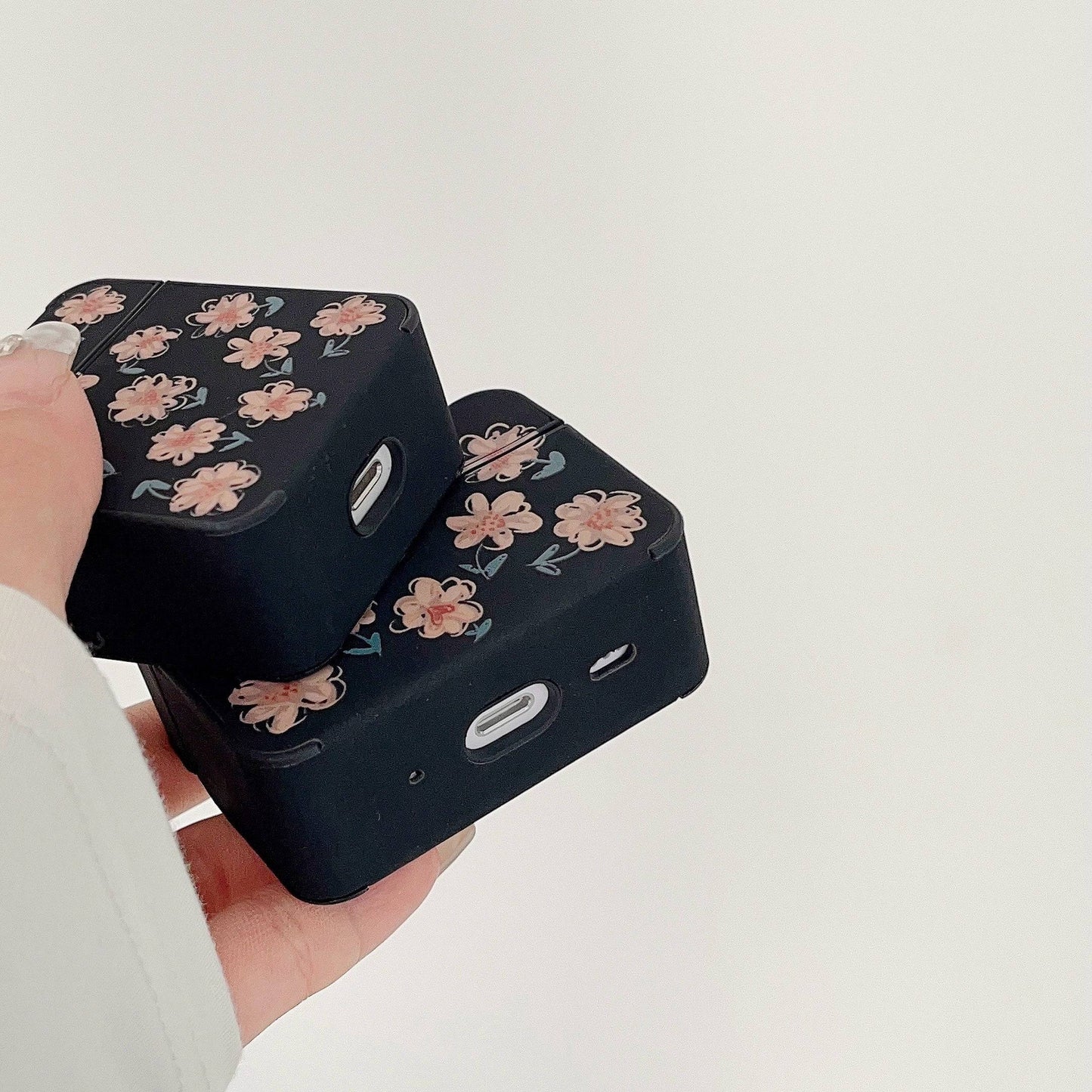 Daisy Pattern Earphone Case for Apple AirPods 3 , PU Leather Coated TPU Earbud Cover with Ring Buckle