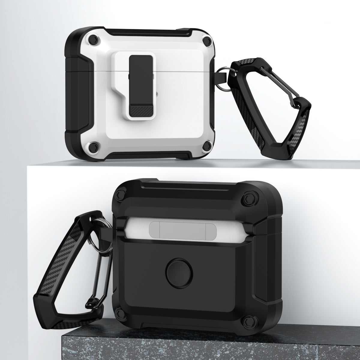 Anti-Drop TPU+PC Case for Apple AirPods 3 Bluetooth Headset Charging Case Cover with Buckle