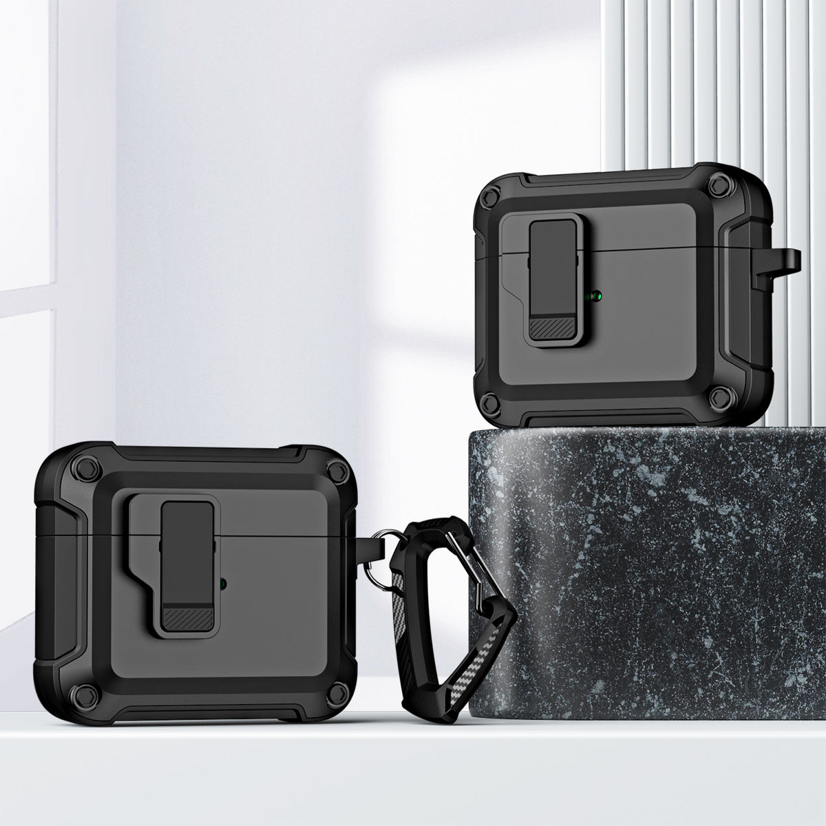 Anti-Drop TPU+PC Case for Apple AirPods 3 Bluetooth Headset Charging Case Cover with Buckle