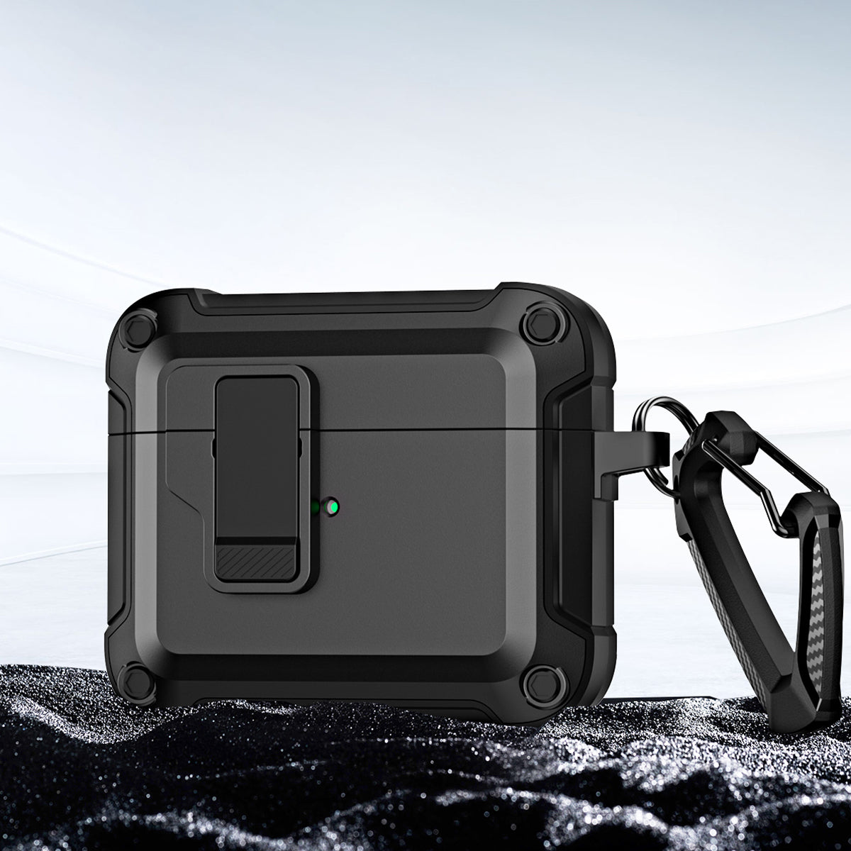 Anti-Drop TPU+PC Case for Apple AirPods 3 Bluetooth Headset Charging Case Cover with Buckle