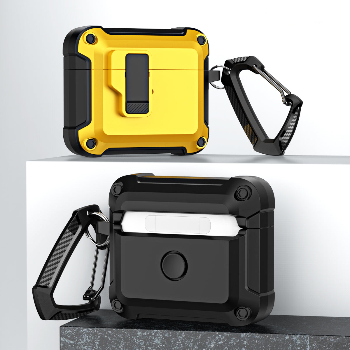 Anti-Drop TPU+PC Case for Apple AirPods 3 Bluetooth Headset Charging Case Cover with Buckle