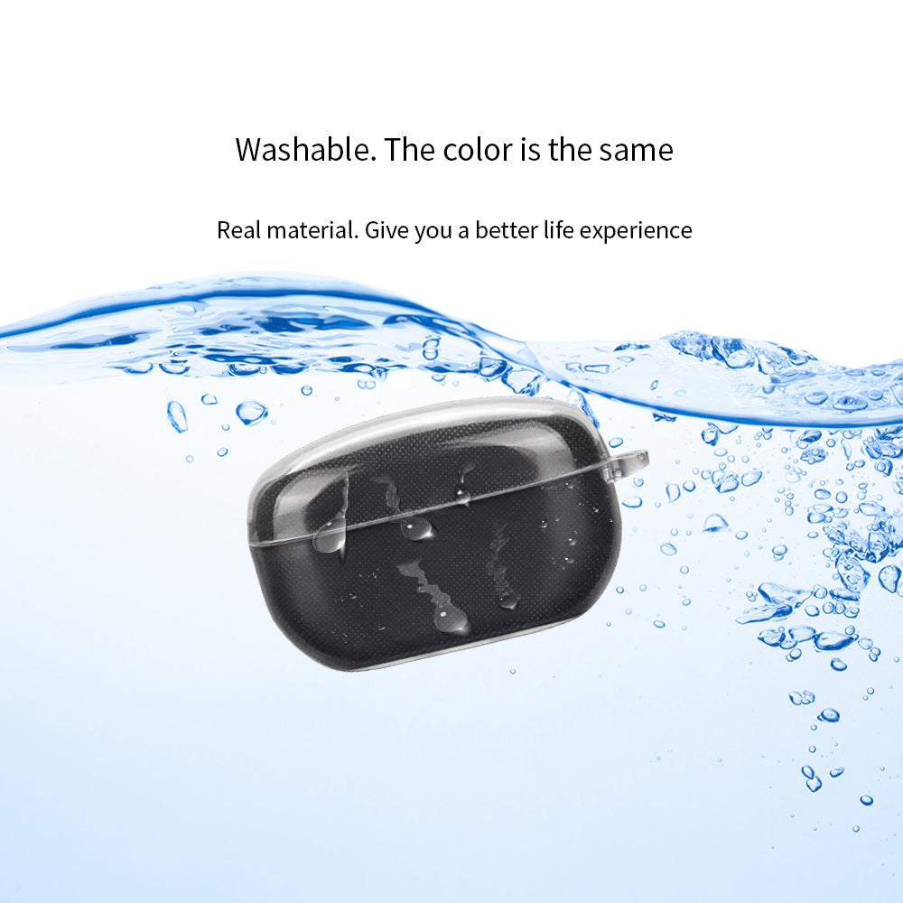 For Sony WF-1000XM5 Charging Bin Sleeve Clear Bluetooth Earphone TPU Case Cover with Buckle