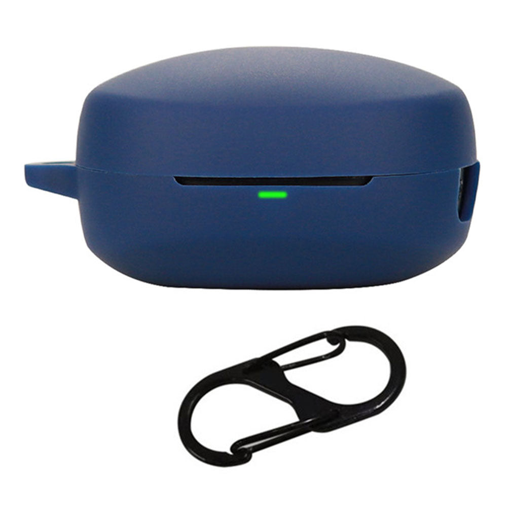 For QCY T13 X Silicone Protective Cover Bluetooth Earphone Anti-drop Case with Anti-lost Buckle
