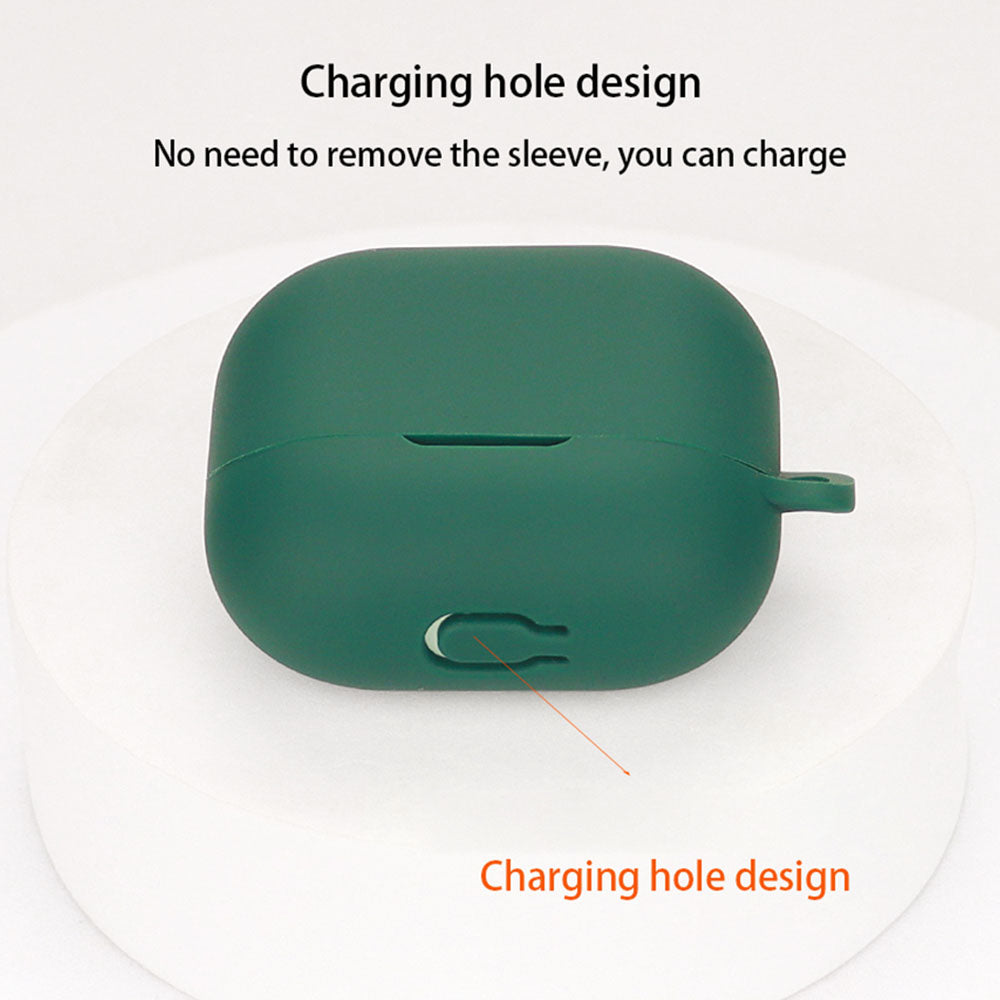 For Libratone AIR+3 Bluetooth Earphone Anti-drop Case Silicone Protective Cover with Anti-lost Buckle