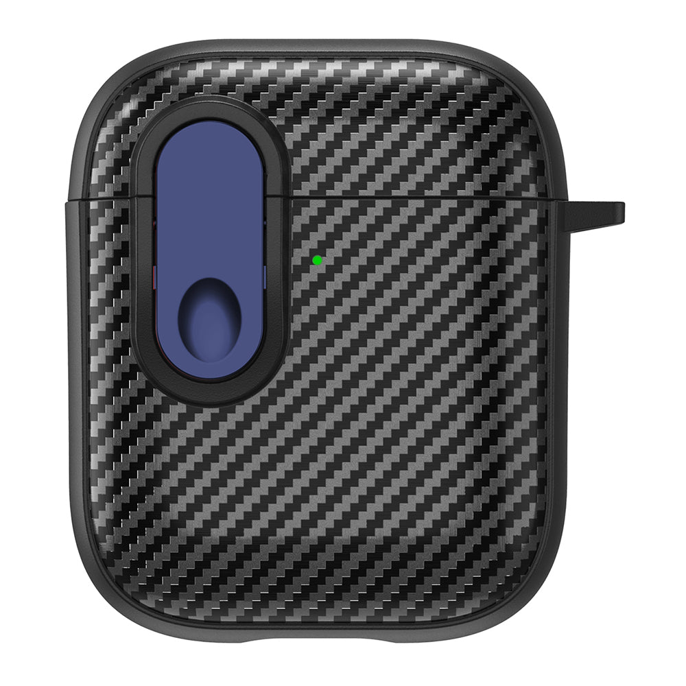 Earphone Protective Case for Apple AirPods with Charging Case (2016) / (2019) / AirPods with Wireless Charging Case (2019) , Buckle Design TPU+PC Cover