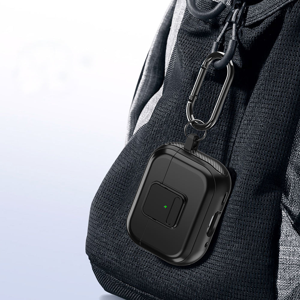 For Apple AirPods Pro 2 Magnetic Charging Earphone TPU Case Buckle Earbud Cover with Carabiner