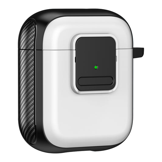 Magnetic Case for Apple AirPods with Charging Case (2016) / (2019) / AirPods with Wireless Charging Case (2019) TPU Earphone Cover with Carabiner