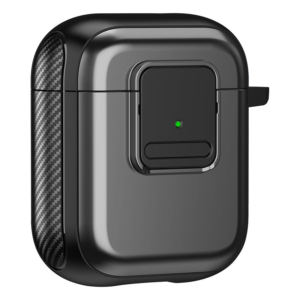 Magnetic Case for Apple AirPods with Charging Case (2016) / (2019) / AirPods with Wireless Charging Case (2019) TPU Earphone Cover with Carabiner