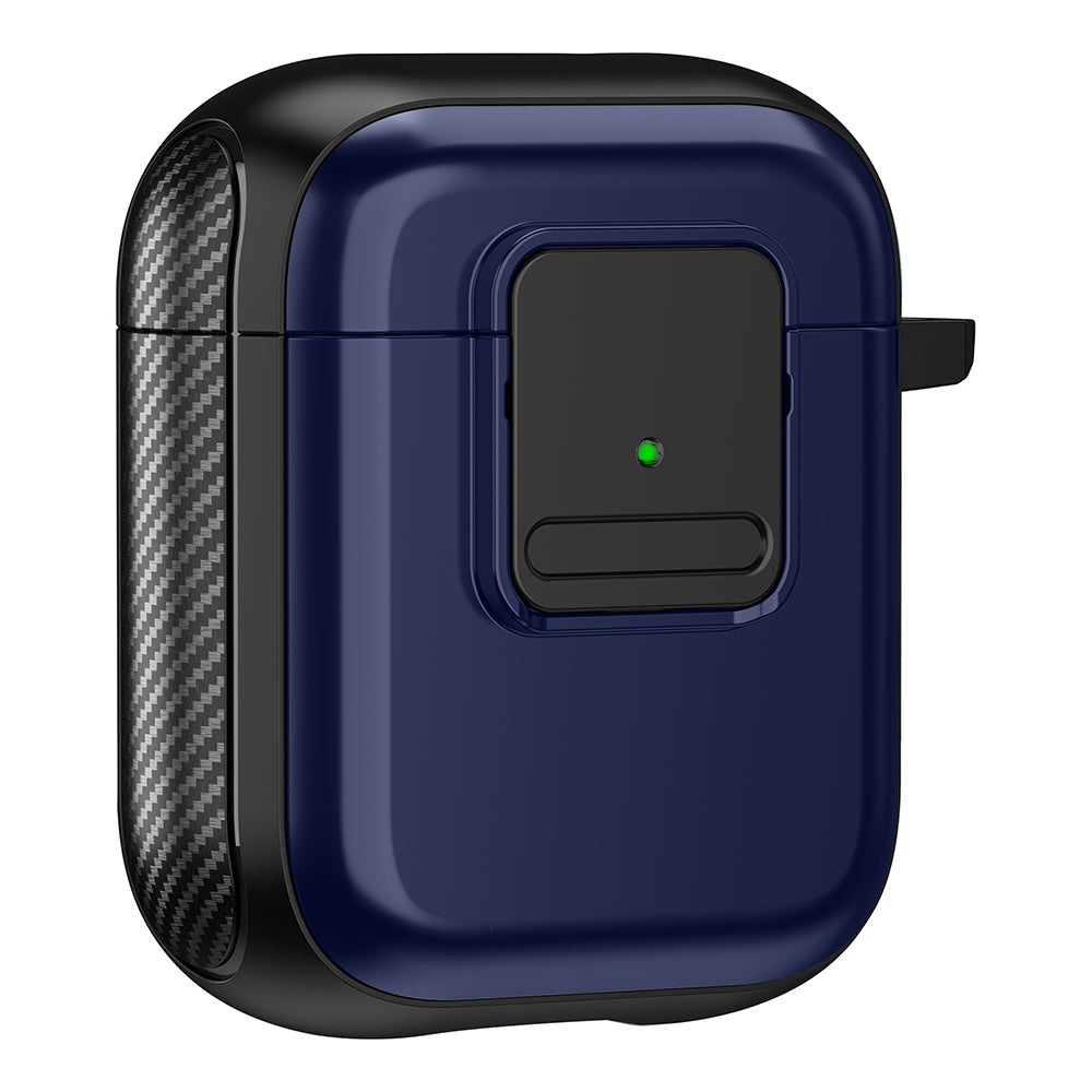 Magnetic Case for Apple AirPods with Charging Case (2016) / (2019) / AirPods with Wireless Charging Case (2019) TPU Earphone Cover with Carabiner