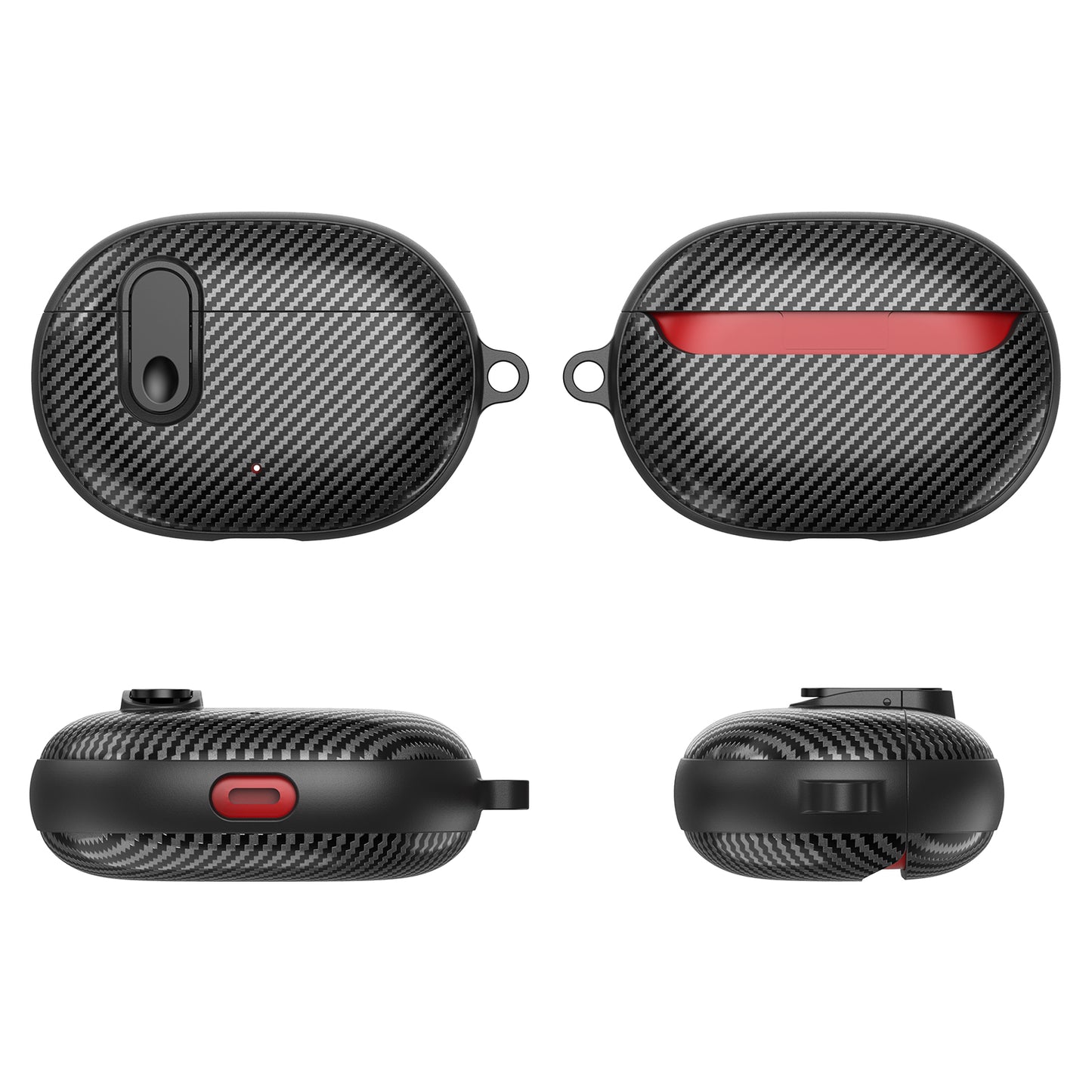 For Beats Wireless Bluetooth Earphone Cover Carbon Fiber Texture TPU+PC Case Headphone Sleeve