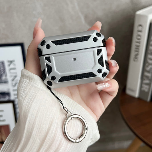 Earphone Cover for AirPods Pro Military Drop-proof TPU+PC Earbuds Protective Case Skin with Buckle