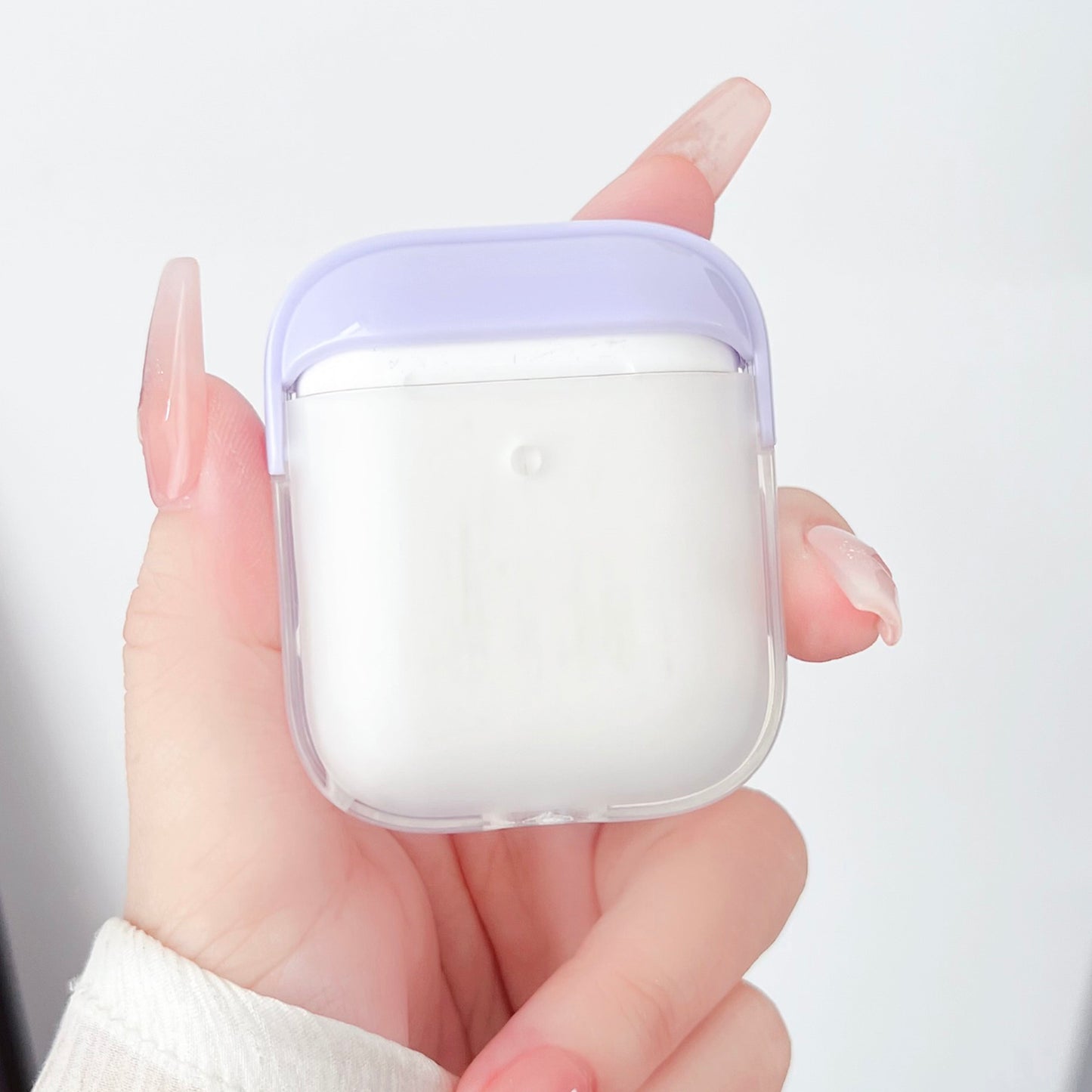 TPU + PC Case for Apple AirPods with Charging Case (2016) / (2019) / AirPods with Wireless Charging Case (2019) , Earphone Protective Cover with Strap