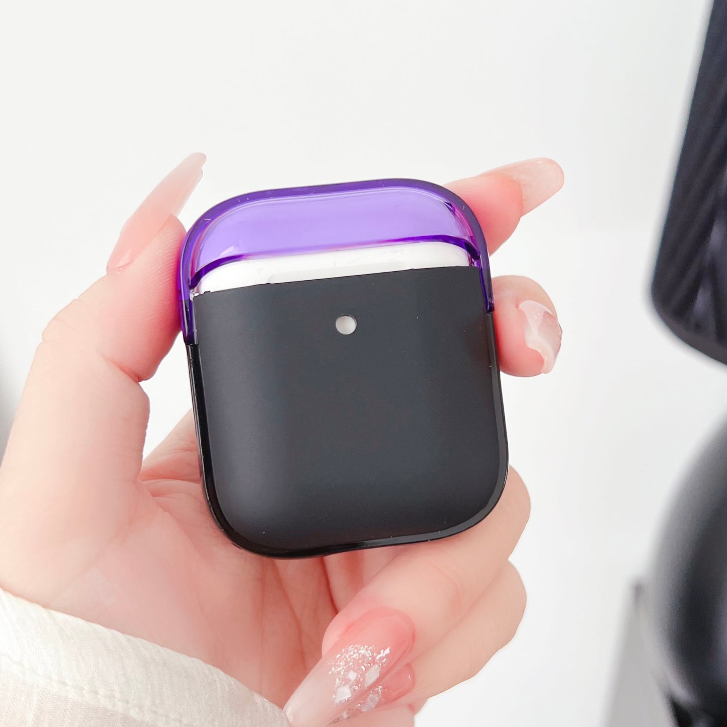 TPU + PC Case for Apple AirPods with Charging Case (2016) / (2019) / AirPods with Wireless Charging Case (2019) , Earphone Protective Cover with Strap
