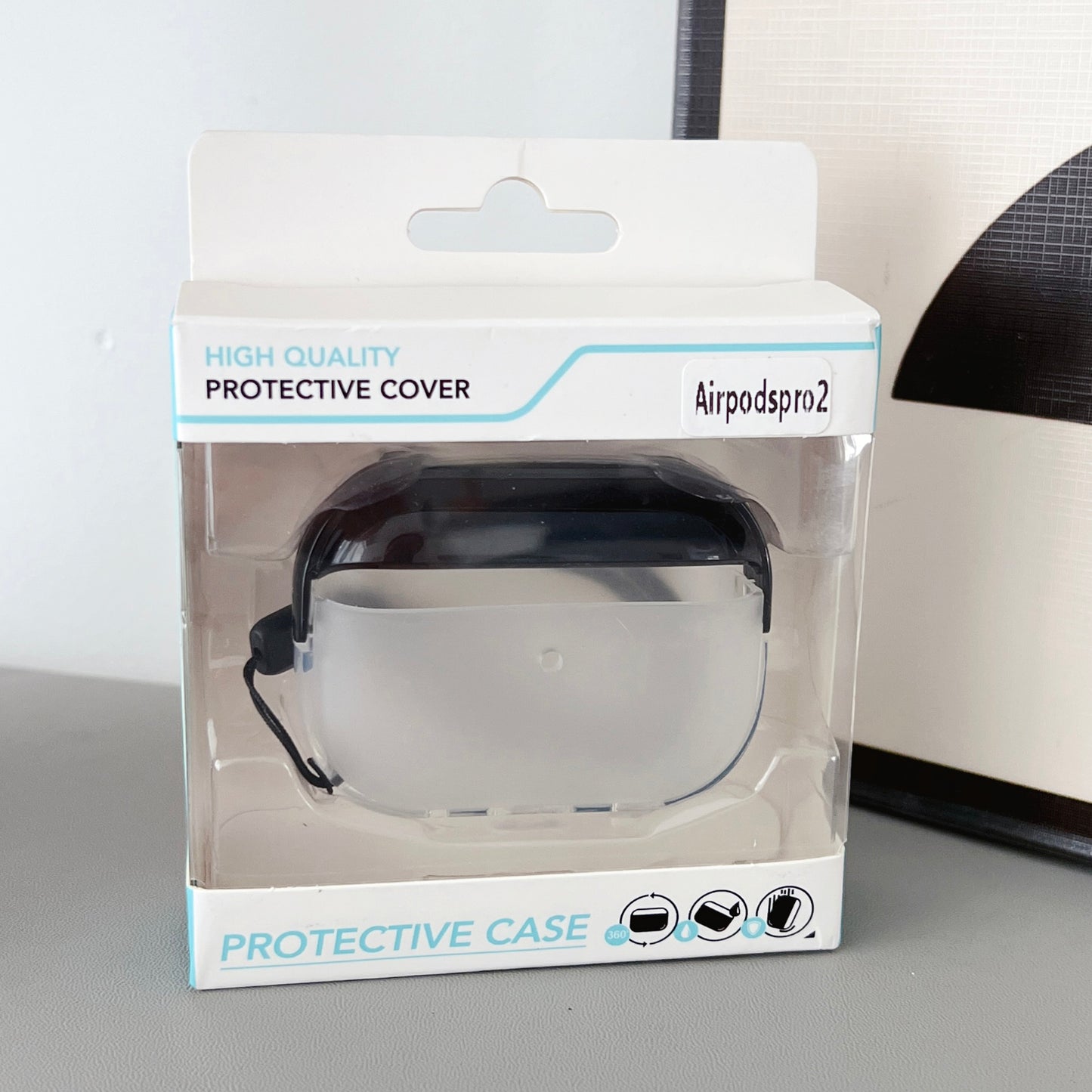 For AirPods Pro 2 TPU + PC Earphone Case Shockproof Protective Cover with Anti-lost Strap