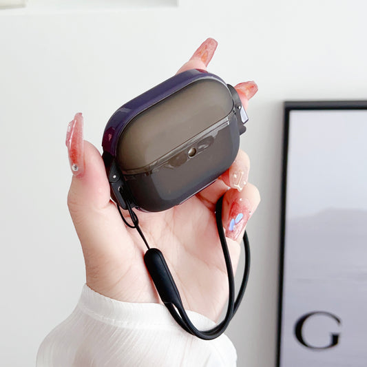 Leica Series TPU Earphones Cover for AirPods 3 Dual Color Bluetooth Earbuds Protective Case Skin with Lanyard