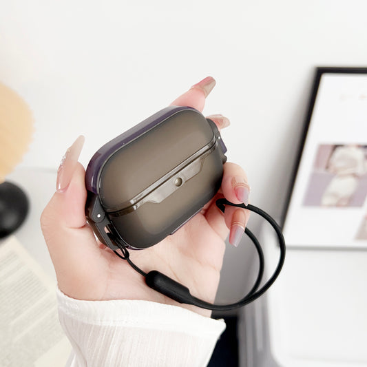 Leica Series Soft TPU Earphones Cover Protector for AirPods Pro 2 Dual Color Bluetooth Earbuds Case with Strap