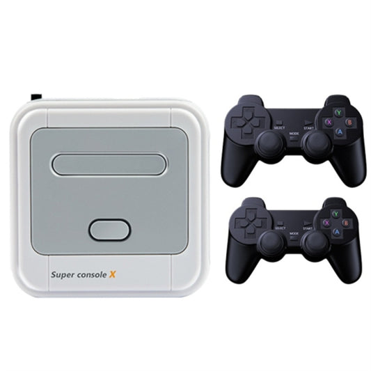 SUPER CONSOLE X Portable Mini Game Console with 2 Wireless Controller 3D HD Home Game Box (128GB)