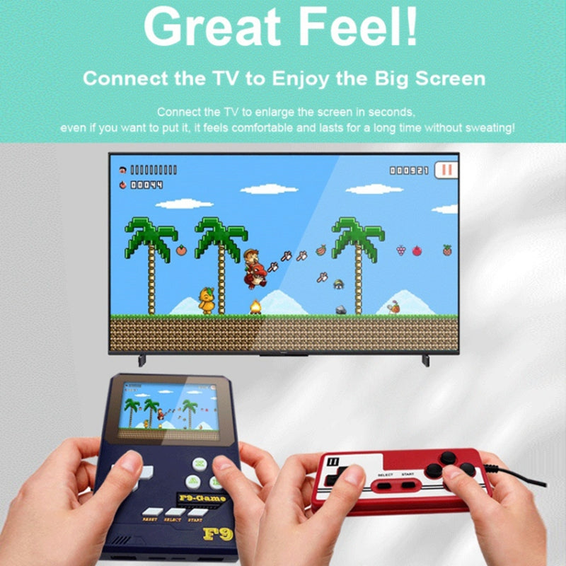 F9 Kids Handheld Game Console 3.5-Inch LCD Screen Retro Handheld Video Game Gift Supports Two Players