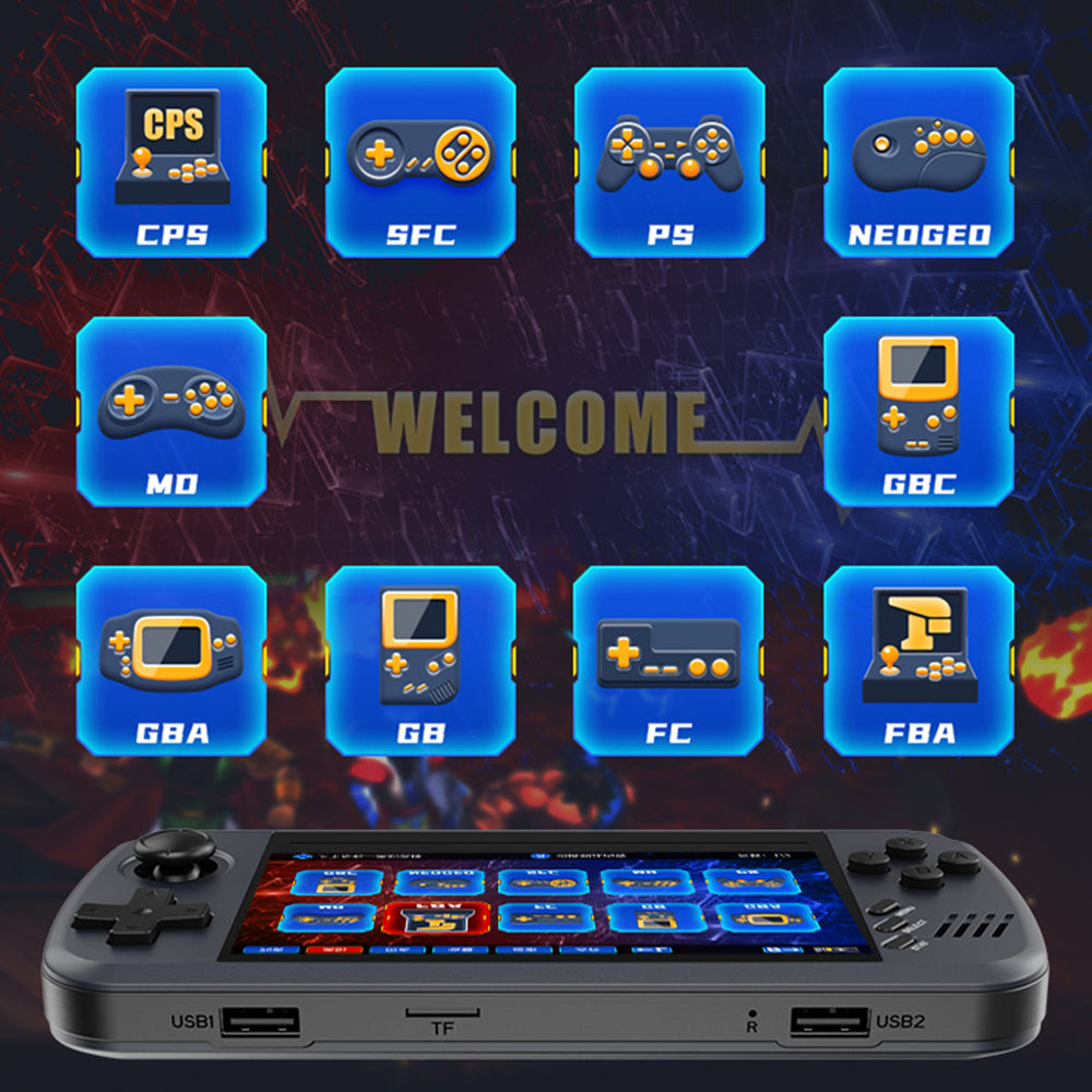 POWKIDDY X39Pro 4.3 Inch IPS Screen Handheld Video Game Console Support Wired / Wireless Controller (without Memory Card)