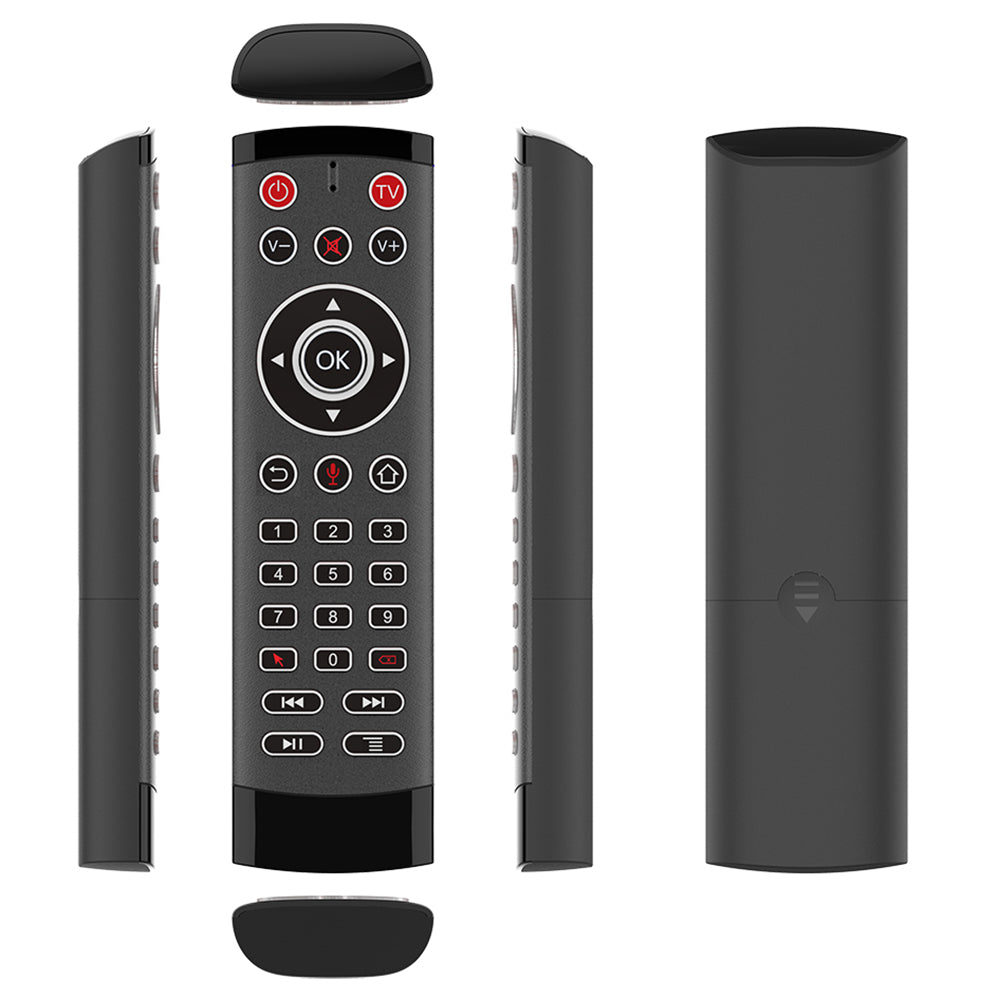 T1-PRO-TV 2-Key IR Learing Function Air Mouse Smart Wireless Remote Control with Microphone for Android TV Box / Stick
