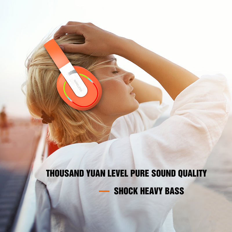 L850 Over-ear Wireless Bluetooth 5.1 Headset RGB Light E-sports Gaming Headphone Support TF Card
