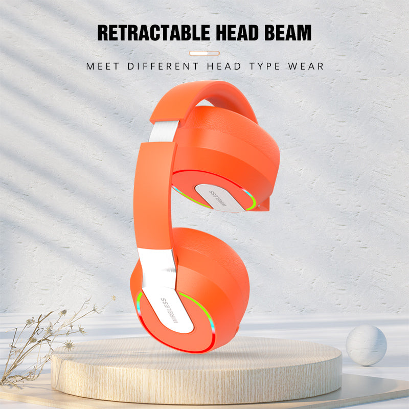 L850 Over-ear Wireless Bluetooth 5.1 Headset RGB Light E-sports Gaming Headphone Support TF Card