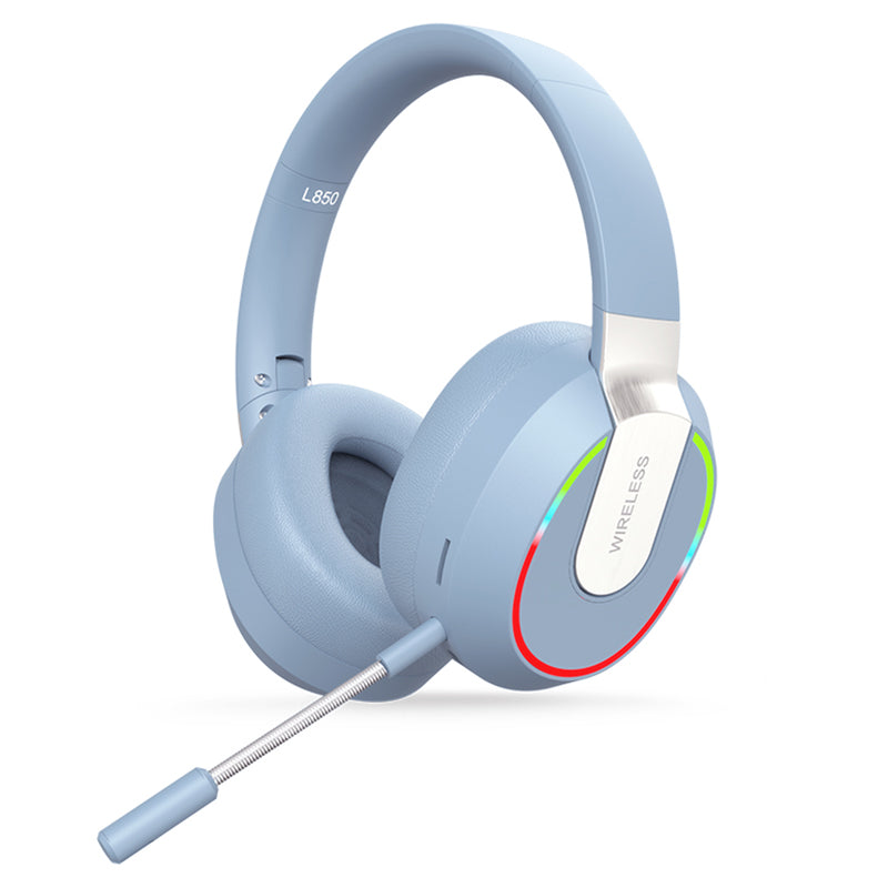 L850 Over-ear Wireless Bluetooth 5.1 Headset RGB Light E-sports Gaming Headphone Support TF Card