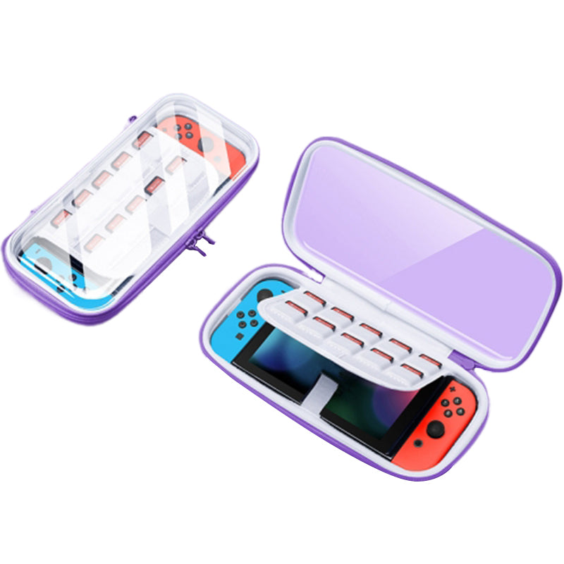 For Nintendo Switch / Switch OLED Game Console Ultralight Shockproof PC+EVA Protective Cover Clear Protective Case